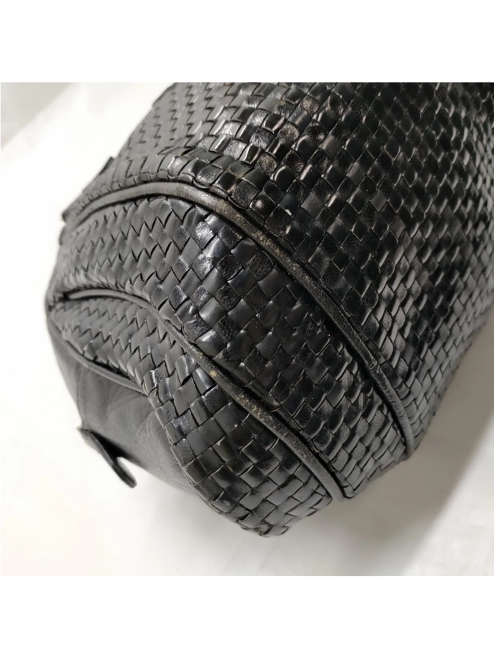 Fendi Black Woven Leather Satchel Handbag - Picture 6 of 9